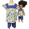 Doll Clothes Superstore Handmade Flower Short Set with Dot Trim – Fits 18" Dolls & Size 8 Girls - 2 of 4