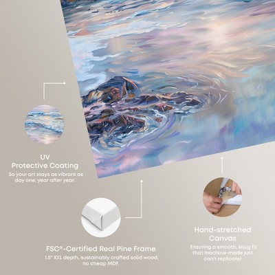 Dreamy Shoreline Sailing Landscape Canvas Wall Art, 24" x 30"