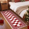 4x6 Christmas Area Rug, Washable Non Slip Holiday Carpet with Xmas Tree Reindeer Snowflake, Low Pile Accent Rug for Home - 3 of 4