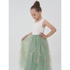 2Bunnies Girls 3-8Y Floral Embroidered Tulle Lace Sleeveless Maxi Flower Girl Dress - 4 of 4