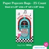 Big Dot of Happiness 50's Sock Hop Popcorn Bags, 1950s Rock N Roll Party Favor Snack Treats, Free-Standing Individual White Paper Bags - 25 Count - 4 of 4