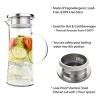 Glass Pitcher-50oz. Carafe with Stainless Steel Filter Lid- Heat Resistant to 300F-For Water, Coffee, Tea, Punch, Lemonade and More by Classic Cuisine - image 3 of 4