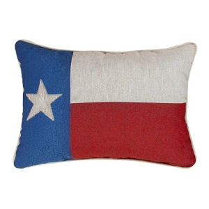 Texas Decor Decorative Pillow LONE STAR FLAG – 17x12 Inch by Manual Woodworkers and Weavers - 1 of 3