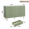 Fluted 8 Drawer Storage Dresser, Tall Modern Chest with Ample Deep Drawers and Wide Top, Wooden Organizer for Living Room, Hallway - 2 of 4