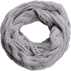 Zuppad Womens Thick Ribbed Knit Winter Infinity Circle Loop Scarf - 1 of 4
