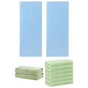 REGALWOVEN Striped Soft Absorbent Bathroom Cotton Towel Set 3 Pcs - 1 of 4