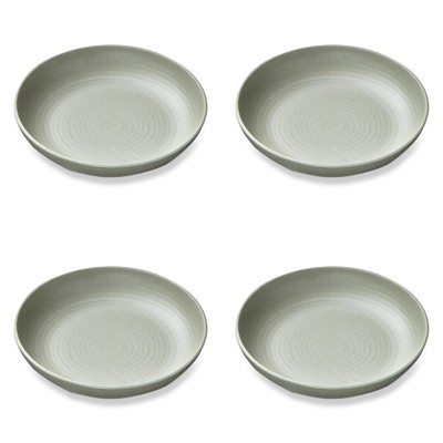 TAG Green Brooklyn Melamine Plastic Dinning Butter/Bread Plate Dishwasher Safe Indoor/Outdoor 9.5x9.5 inch Set 4
