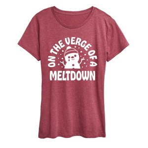 Women's - Instant Message - On The Verge of a Meltdown Short Sleeve Graphic T-Shirt - 1 of 4