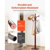 VEVOR Coat Rack Freestanding, Wooden Coats Rack Stand with Weighted Base & 11 Hooks, Free Standing Hall Coat Tree for Entryway, Bedroom, Brown - 4 of 4