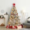 SUGIFT 6ft Pre-Lit Artificial Christmas Tree with 1000 Snow Flocked Branches Tips and 250 LED Lights - 2 of 4