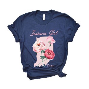 Simply Sage Market Women's Indiana Girly Flower Short Sleeve Graphic Tee - 1 of 4
