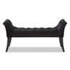 Chandelle Luxe And Contemporary Velvet Upholstered Bench Black