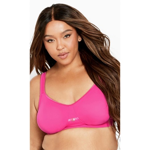 AVENUE | Women's Plus Size Fashion Soft Caress Bra - rose violet - 48DD