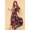 WEST K Women's Georgia Faux Wrap Dress with High-Low Hem and Tie Waist - 4 of 4