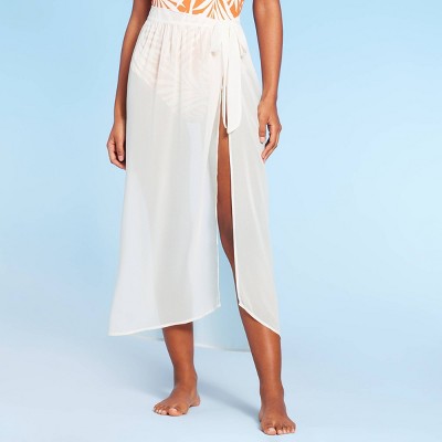 Women's Smocked Waist Side Slit Cover Up Pants - Shade & Shore