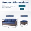 Outdoor Patio Furniture Set All Weather PE Rattan Conversation Set - 3 of 4