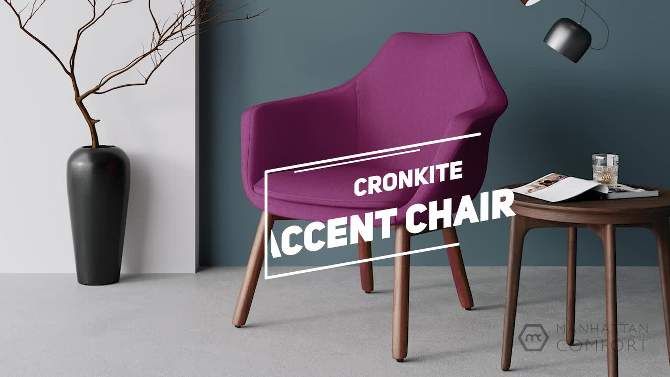 Cronkite Twill Accent Chair - Manhattan Comfort, 2 of 7, play video