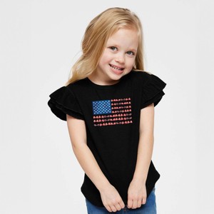 The Juniper Shop American Bow Flag Coquette Flutter Sleeve Tee - 1 of 4