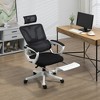 Vinsetto Reclining Office Chair with Adjustable Headrest, Lumbar Support, High Back, Footrest, Comfy Computer Chair, Black - 2 of 4