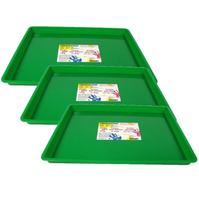 Romanoff Large Creativitray, Green, Pack of 3