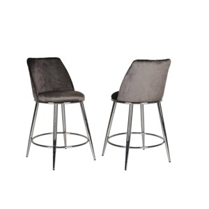 Brassex Set of 2 Nova Counter Height Barstools - 1 of 4