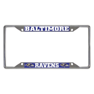 NFL Baltimore Ravens Stainless Steel License Plate Frame