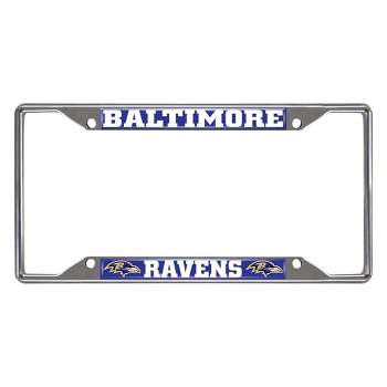 NFL Baltimore Ravens Stainless Steel License Plate Frame