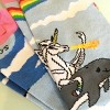 Land of Dreams Socks - Fire Breathing Unicorn on a Dolphin! from the Sock Panda (Men's or Women's Sizes) - 3 of 4