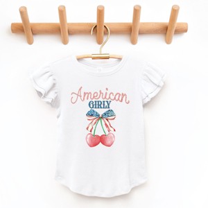 The Juniper Shop American Girly Cherries Coquette Flutter Sleeve Tee - 1 of 4