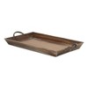Cheung's Magnolia Tapered Wood Tray & Metal Handles - 3 of 4
