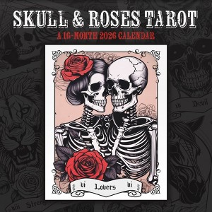 Trends International 2026 Tarot Skulls and Roses 12"x12" Wall Calendar - 1 of 4
