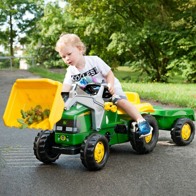 John Deere Kids&#39; Tractor with Trailer Ride-On, 4 of 6