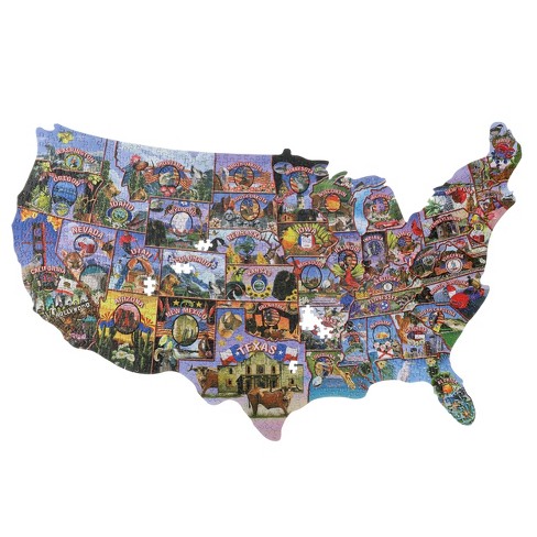 Tdc Games Usa Vintage Postcards Jigsaw Puzzle - 1,000 Pieces : Target