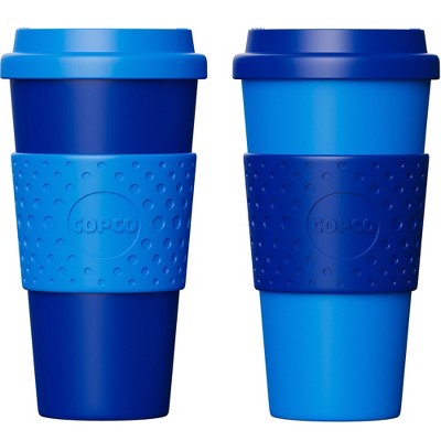 Copco Acadia To Go Mug Set of 2, 16 Ounce Reusable Coffee Cups with Lids, Durable & BPA-Free, Travel Mugs Double-Wall Insulation
