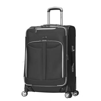 Olympia USA Tuscany Expandable Softside Checked Spinner Suitcase