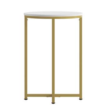 Merrick Lane End Table with Round Cross Brace Frame