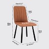 ATJafurn Faux Leather Upholstered Dining Chairs Side Chairs with Carbon Steel Legs - 3 of 4