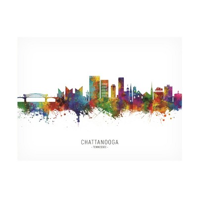 Trademark Fine Art Michael Tompsett 'Chattanooga Tennessee Skyline Named' Canvas Art