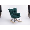 DOMETOUR Upholstered Glider Rocker with High Backrest, Reading Chair Modern Rocking Accent Chairs for Living Room, Nursery, Bedroom - 2 of 4