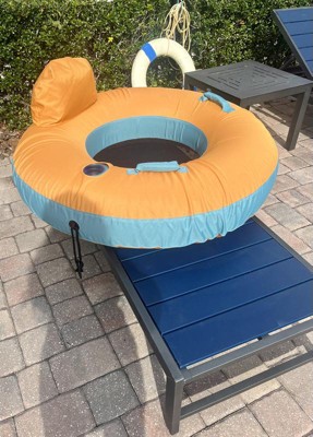 Swimline 72 Orange and White Clown Fish Swimming Pool Inflatable Raft