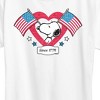 Women's - Peanuts - Snoopy Since 1776 Flag Heart Short Sleeve Graphic T-Shirt - 2 of 4