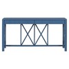 Luxystar 60'' Console Table with 4 Spacious Drawers, Open Bottom Storage for Living Room and Hallway, Navy Blue - 2 of 4