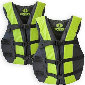 Hardcore life jacket 2 pack paddle vest for adults; Coast Guard approved Type III PFD life vest flotation device; Jet ski, wakeboard, kayak - 1 of 4