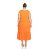 Women's Plus Size Scoop Neck Tiered Midi Dress - White Mark - 3 of 4