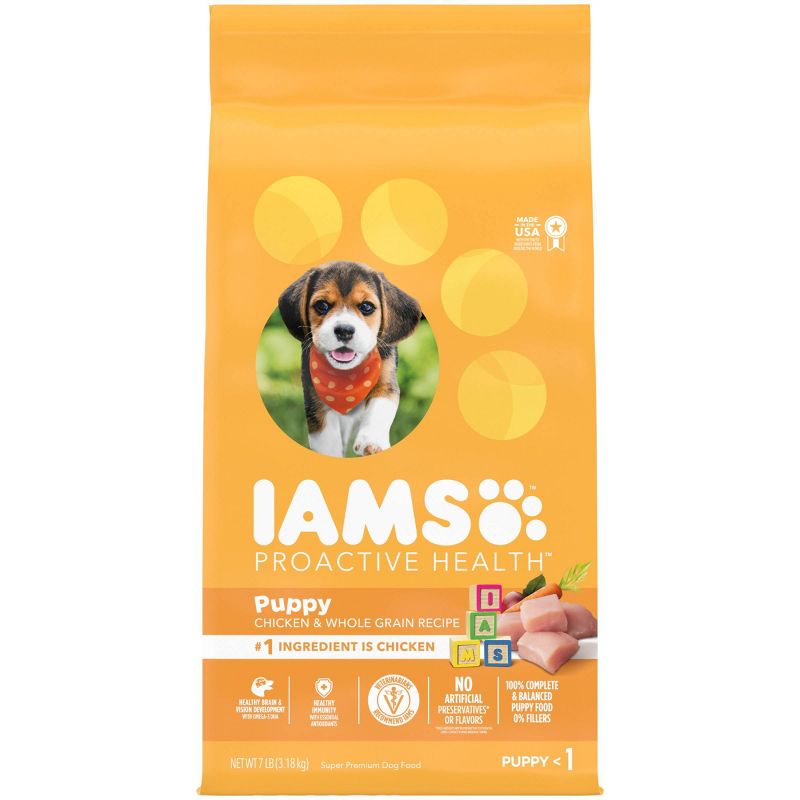 IAMS Proactive Health Chicken & Whole Grains Recipe Puppy Premium Dry Dog Food, 1 of 12