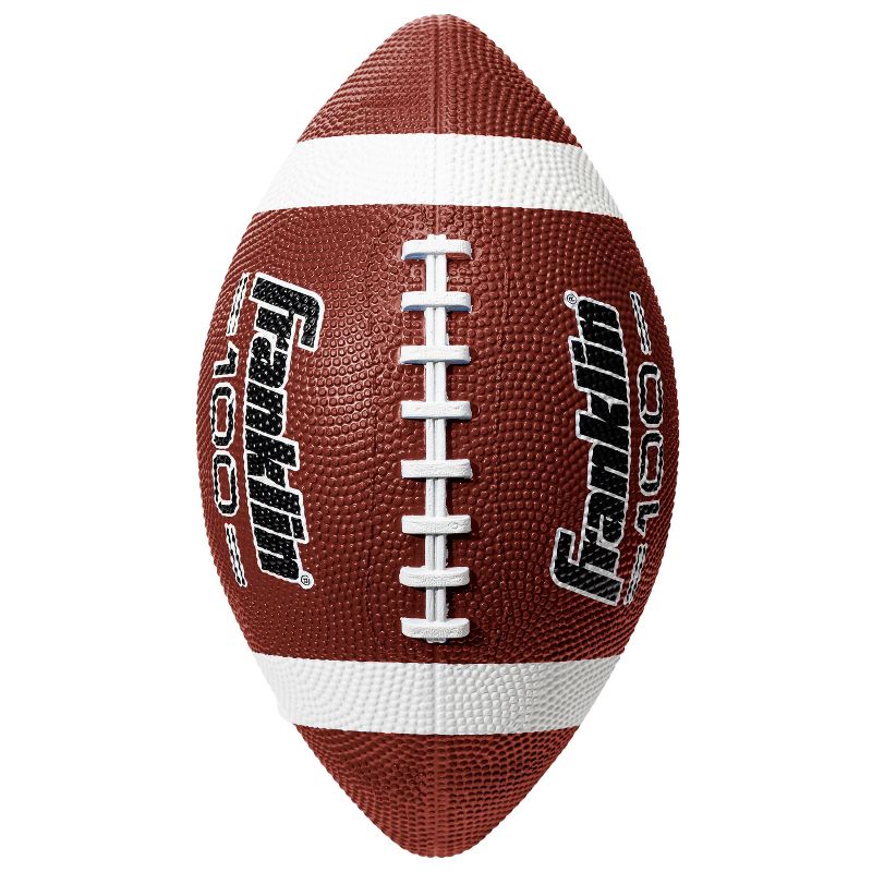 Franklin Sports Grip-Rite 100 Deflated Rubber Junior Football with Pump 6pk - Brown, 2 of 5