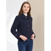 Allegra K Women's Turn Down Collar Long Sleeve Single Breasted Winter Pea Coat - 4 of 4