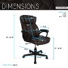 Racxily Ergonomic Executive Office Chair High Back, Faux Leather Swivel Desk Chair, Adjustable Height, Lumbar Support, Diamond-Stitched Padding - 4 of 4