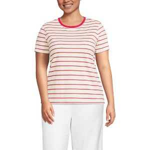 Lands' End Women's Relaxed Supima Cotton T-Shirt - 1 of 3