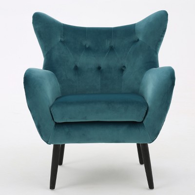 teal armchair